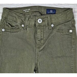AG Adriano Goldschmied Twiggy Luxe Super Skinny Green Jeans Girls‎ Size 10
